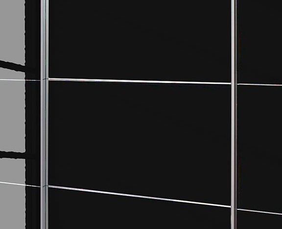 Armoire design 2 portes coulissantes verre teinté noir Luxia - Photo n°7