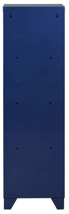 Armoire métal bleu nuit nacré 2 portes 2 portes avec serrures à loquet Box 134 cm - Photo n°2