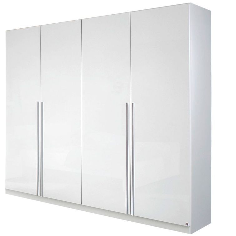 Armoire moderne 4 portes 181 blanc brillant Eva - Photo n°1