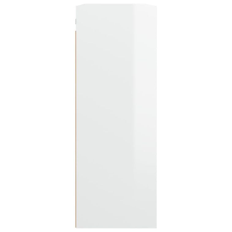 Home Armoire Murale Suspendue Blanc Brillant X X Cm