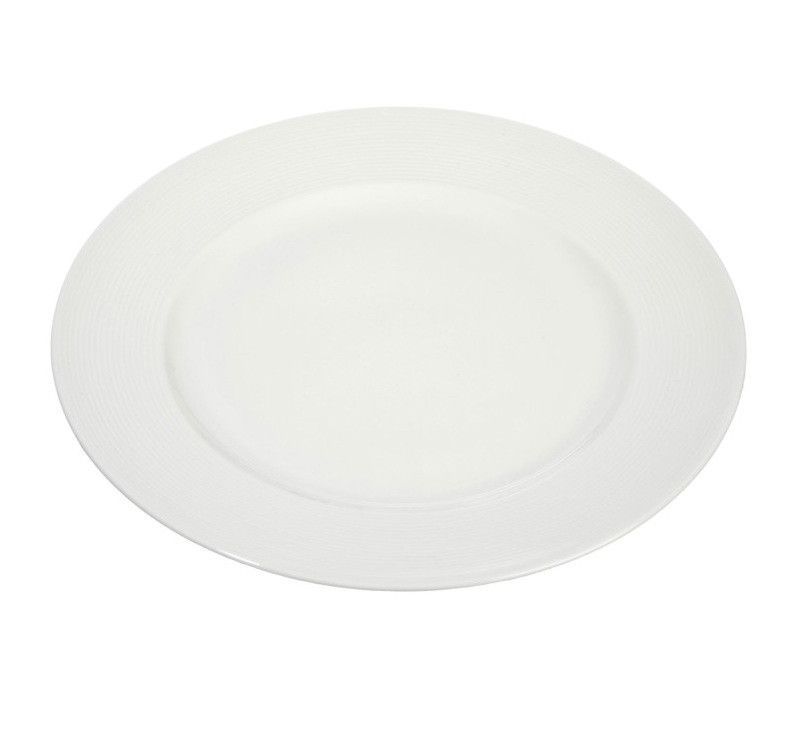 Assiette ronde porcelaine blanche Licia D 26 cm - Photo n°1