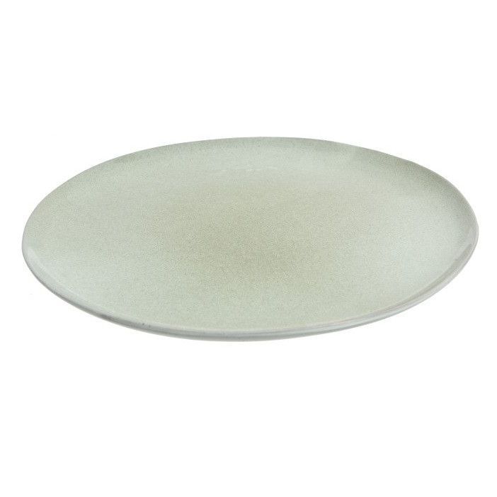 Assiette ronde porcelaine vert menthe Uchi D 34 cm - Photo n°1