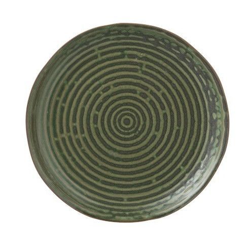 Assiette ronde porcelaine verte Verde D 24 cm - Photo n°4