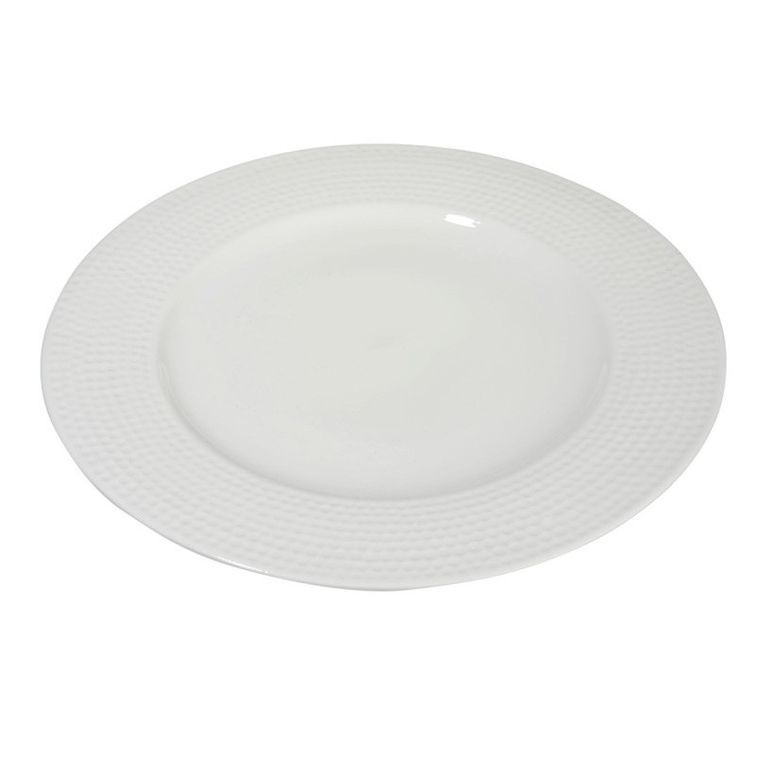 Assiette ronde trou porcelaine blanche Licia D 26 cm - Photo n°1