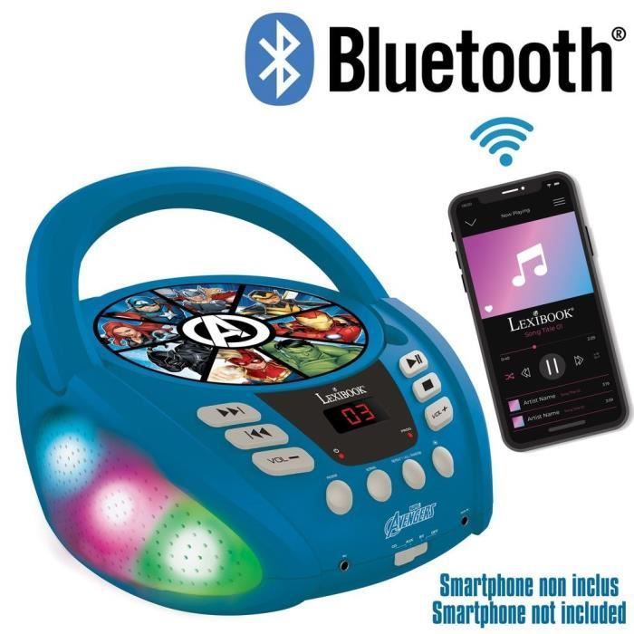AVENGERS - Lecteur CD Bluetooth - Effets Lumineux - Photo n°4