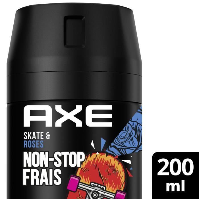 AXE Déodorant Homme Skate & Roses Bodyspray - 48h de Fraîcheur Non-Stop - Antibactérien - Lot de 6 x 200 ml - 1,2 L - Photo n°2