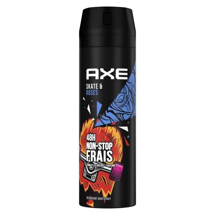 AXE Déodorant Homme Skate & Roses Bodyspray - 48h de Fraîcheur Non-Stop - Antibactérien - Lot de 6 x 200 ml - 1,2 L - Photo n°3