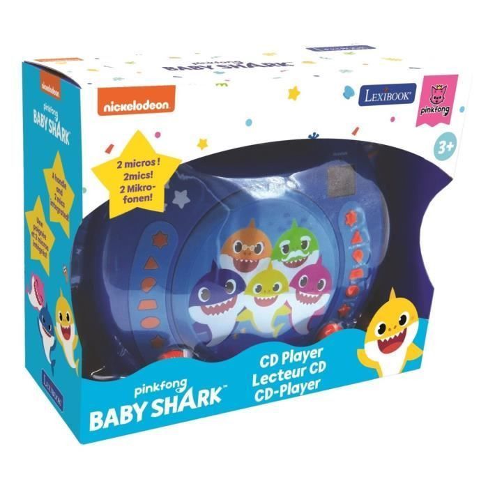 BABY SHARK Lecteur CD portable avec 2 microphones - LEXIBOOK - Photo n°5
