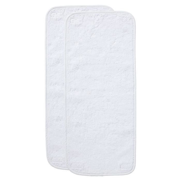 BABYCALIN Lot 2 serviettes pour matelas a langer blanc - Photo n°1