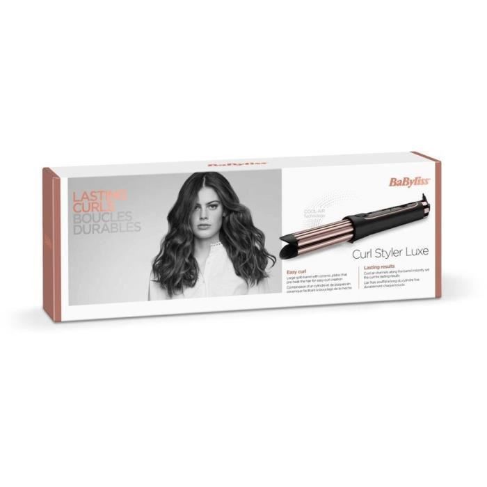 BABYLISS C112E Fer a boucler Curl Styler Luxe - Cylindre a fentes avec plaques en céramique - Technologie air frais - Large diametre - Photo n°3