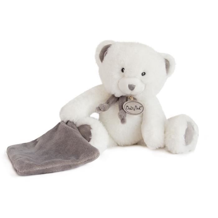 BABYNAT Pantin pm avec doudou Pap'ours 25cm - blanc - Photo n°1