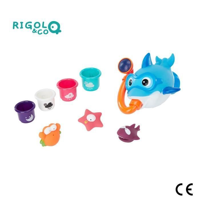 Badabulle Coffret de 8 jouets de bain Rigolo & Co, des la naissance - Photo n°1
