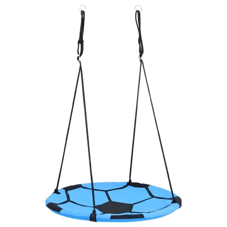 Balançoire nid d'oiseau Motif de ballon de foot 100 cm - Photo n°4