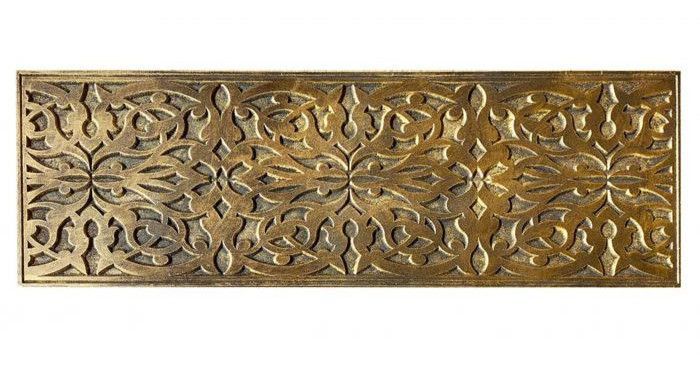Banc de rangement 2 tiroirs bois bronze et tissu Adidja 140 cm - Photo n°3