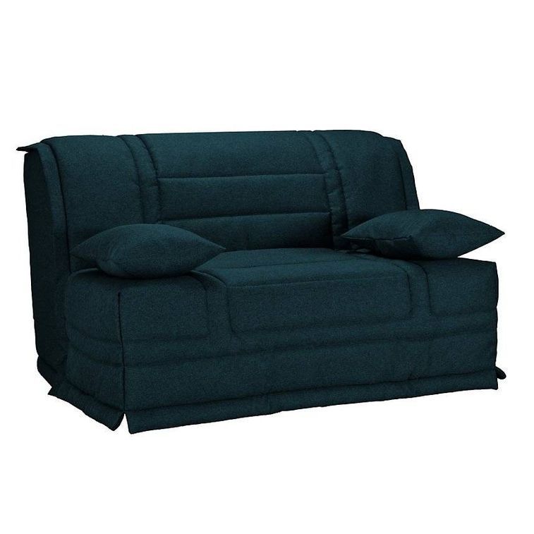 Banquette BZ 160x200 cm avec rangement matelas 15 cm Pardo bleu marine - Photo n°2