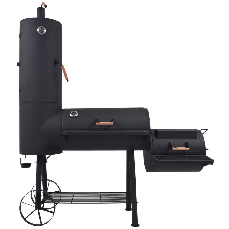 Barbecue au charbon de bois avec étagère inférieure Noir XXL - Photo n°4