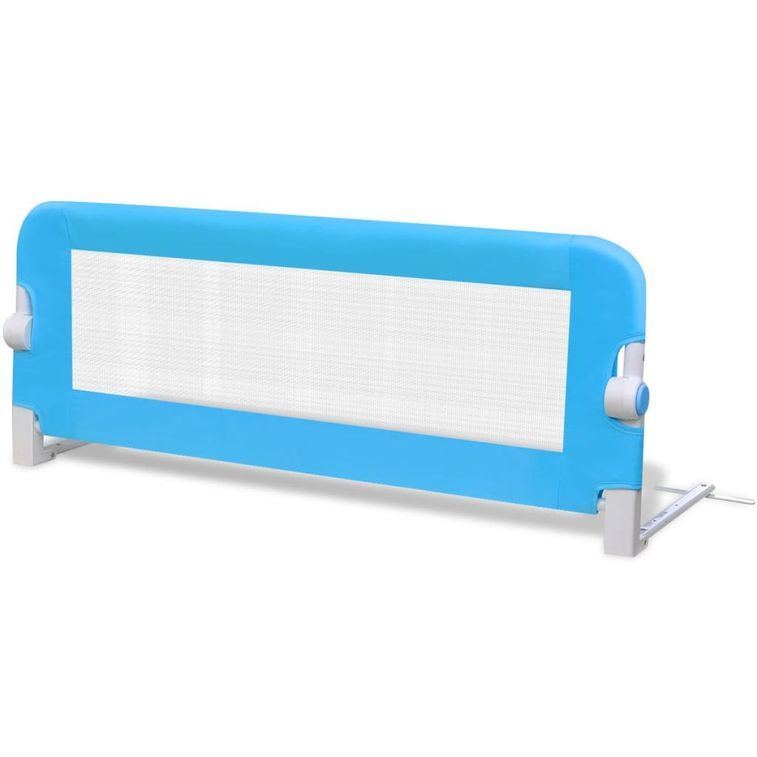 Barrière de lit pour enfants 102 x 42 cm Bleu - Photo n°2