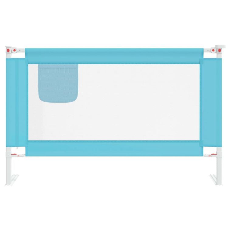Barrière de sécurité de lit d'enfant Bleu 120x25 cm Tissu - Photo n°3