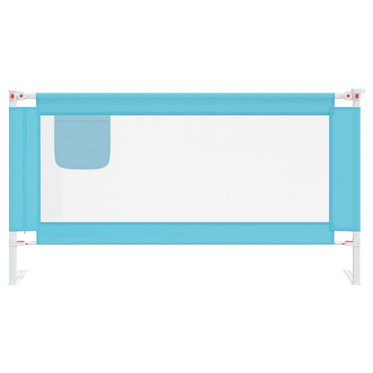 Barrière de sécurité de lit d'enfant Bleu 160x25 cm Tissu - Photo n°3