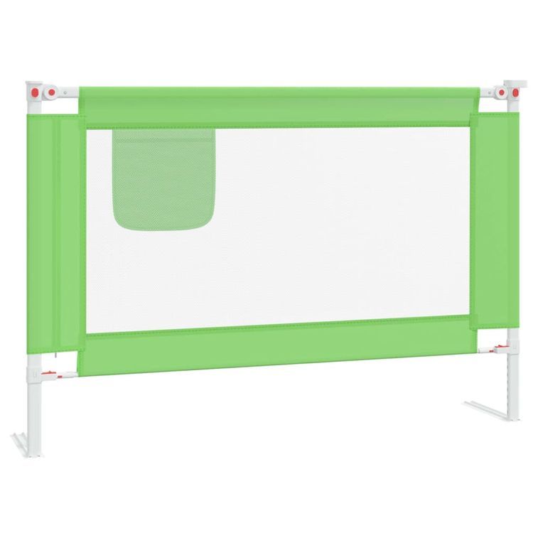 Barrière de sécurité de lit d'enfant Vert 100x25 cm Tissu - Photo n°2
