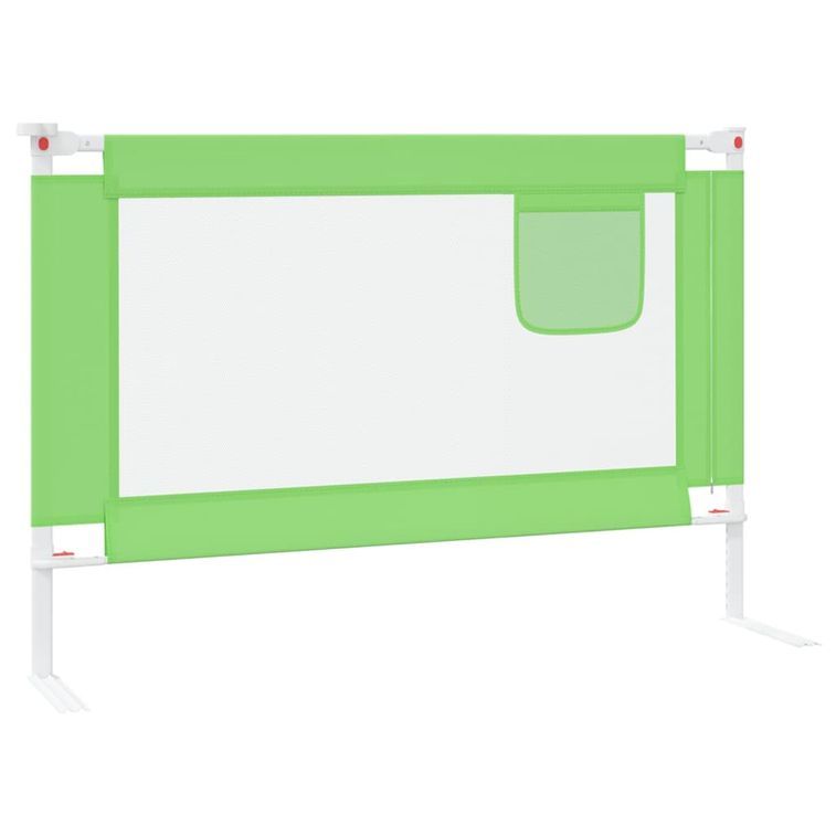 Barrière de sécurité de lit d'enfant Vert 100x25 cm Tissu - Photo n°4