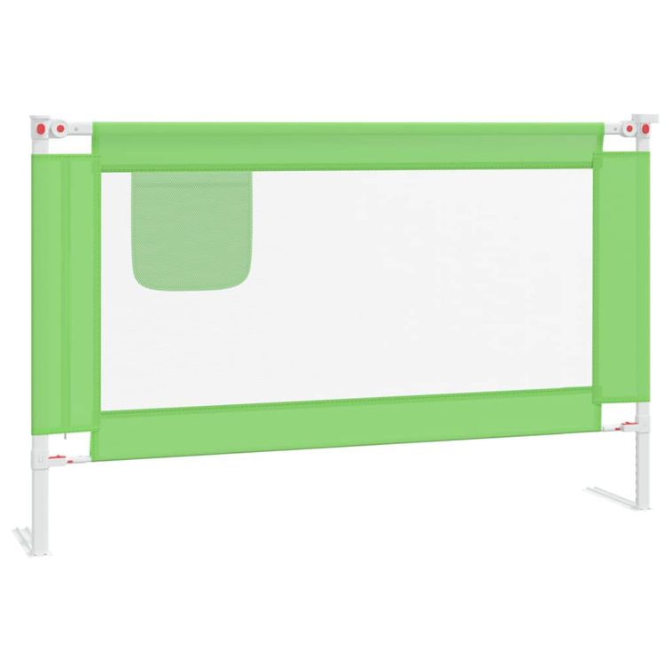 Barrière de sécurité de lit d'enfant Vert 120x25 cm Tissu - Photo n°2