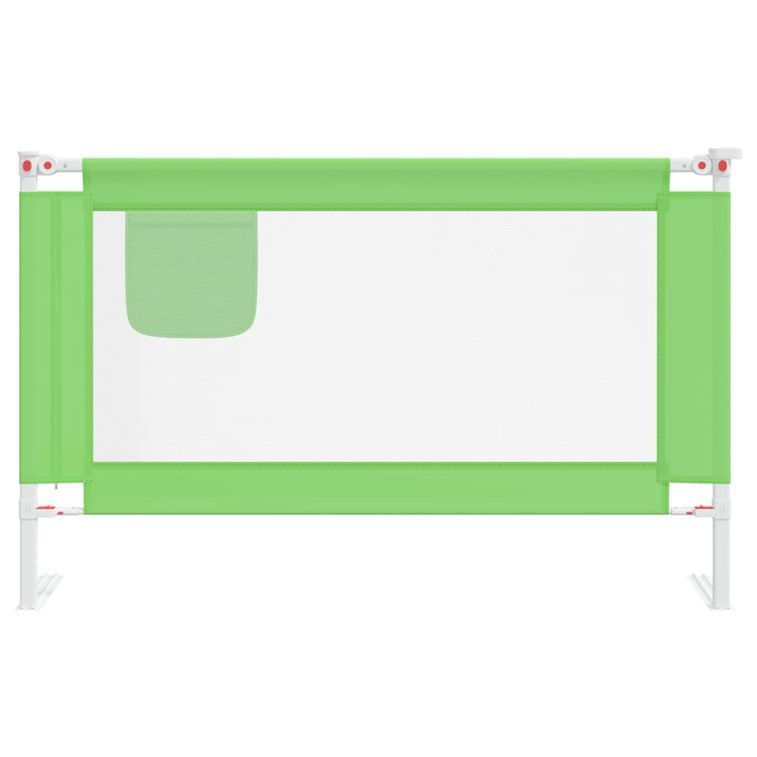 Barrière de sécurité de lit d'enfant Vert 120x25 cm Tissu - Photo n°3