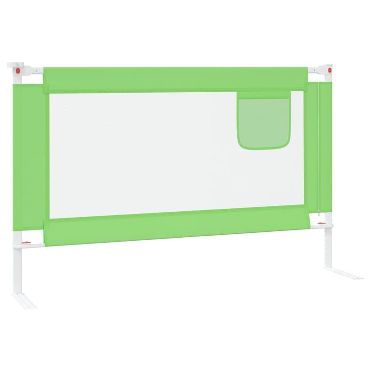 Barrière de sécurité de lit d'enfant Vert 120x25 cm Tissu - Photo n°4