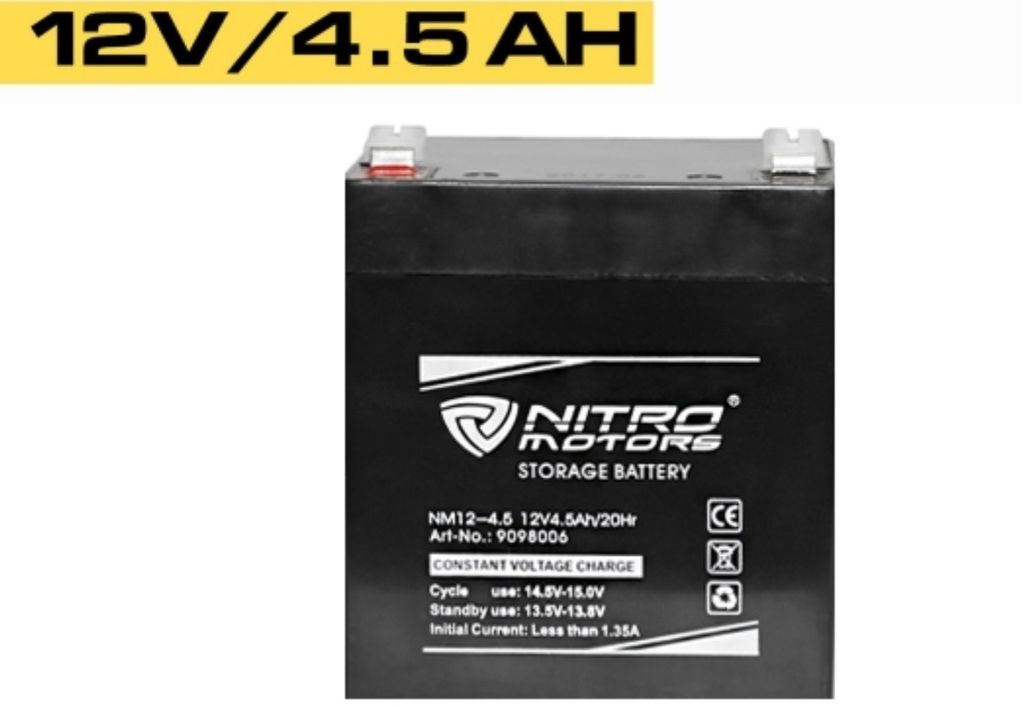 Batterie électrique plomb acide 12V/4.5AH Nitro - Photo n°1