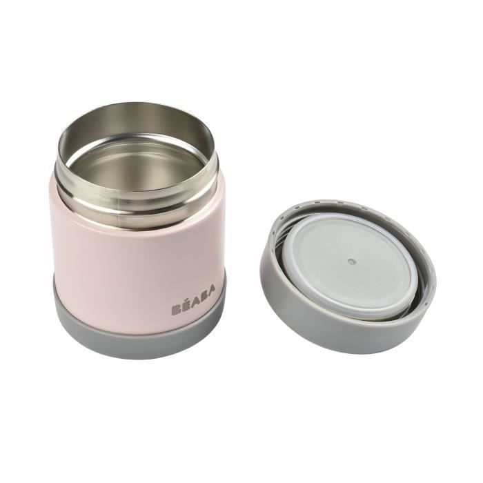 BEABA Portion de conservation inox isotherme 300 ml (dark mist/light pink) - Photo n°3