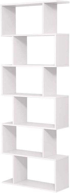 Bibliothèque design 6 niveaux bois blanc Teko L 70 x H 190 x P 24 cm - Photo n°1