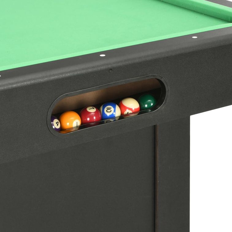 BILLARD 7Ft anglais/français, design, tapis vert, bois noir