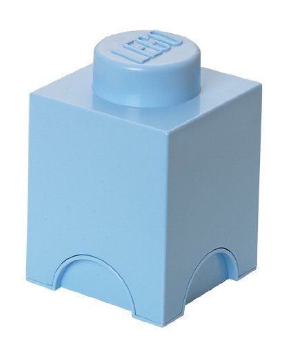 Boîte de rangement empilable à 1 plot Bleu ciel Lego - Photo n°1