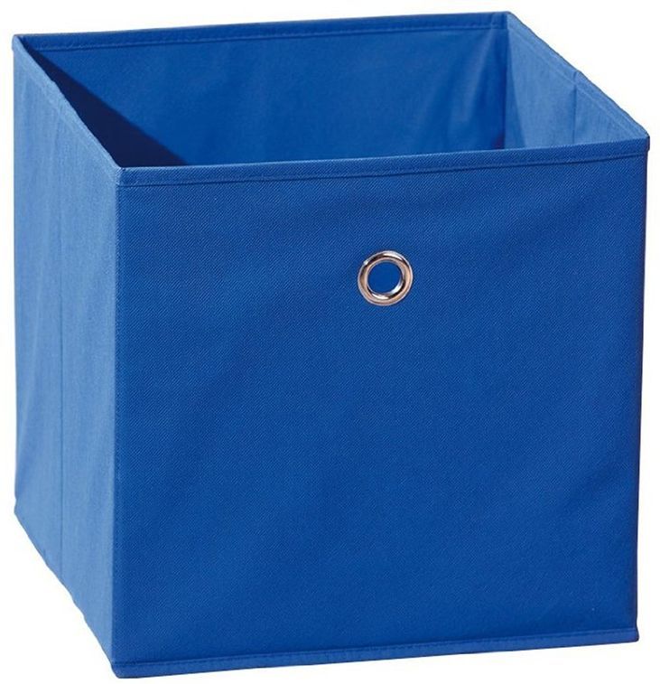 Boîte de rangement pliable tissu bleu Peggy - Photo n°1