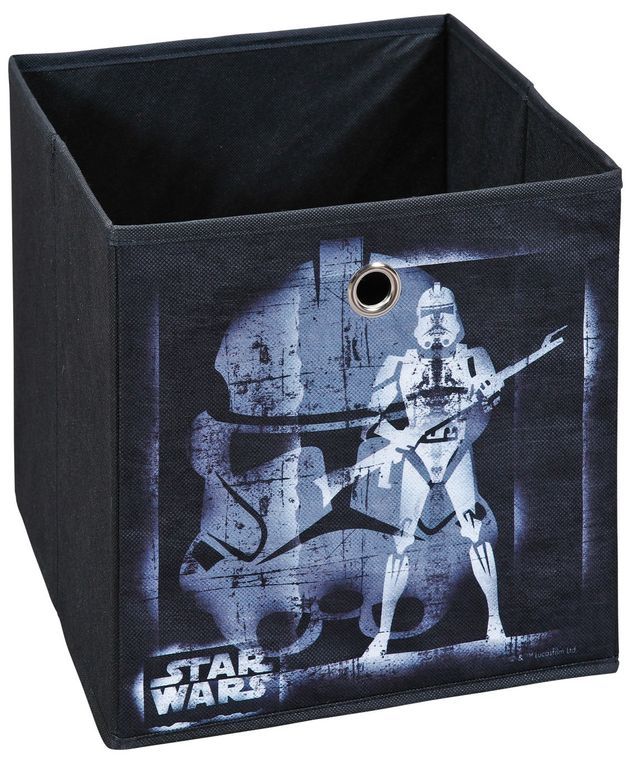 Boîte de rangement pliable tissu noir Star Wars - Photo n°1