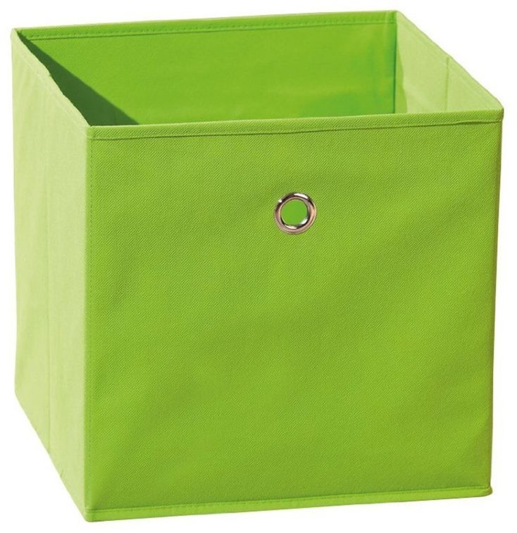 Boîte de rangement pliable tissu vert Peggy - Photo n°1