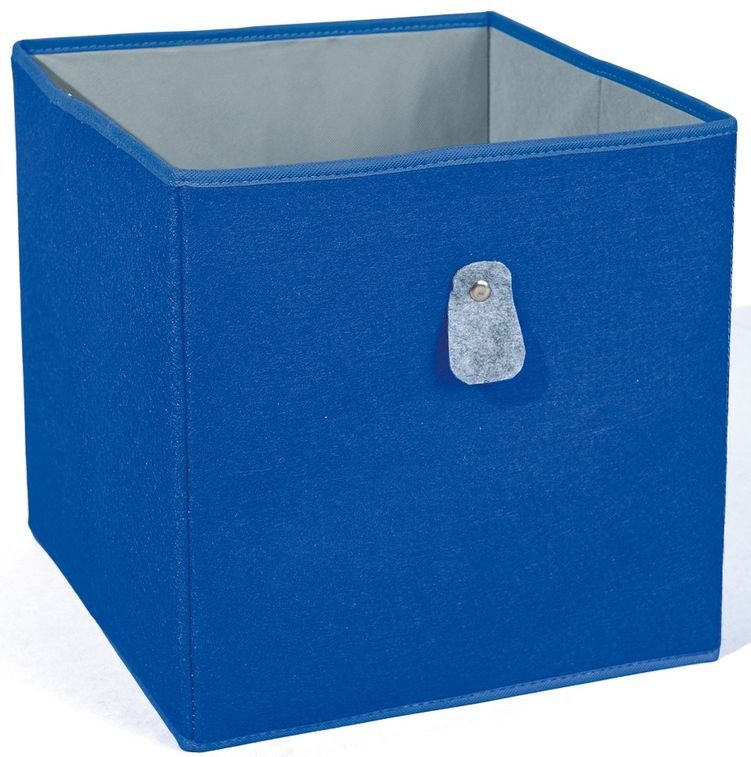 Boîte de rangement tissu bleu et gris Widdo - Photo n°1