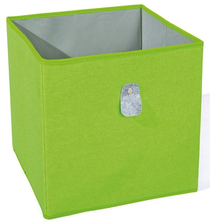 Boîte de rangement tisu vert et gris Widdo - Photo n°1