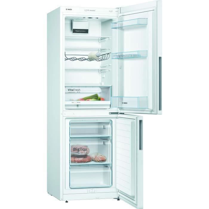 BOSCH KGV33VWEAS - Réfrigérateur congélateur bas - 286L (192+94) - Froid brassé low frost - L 60cm x H 176cm - Blanc - Photo n°2