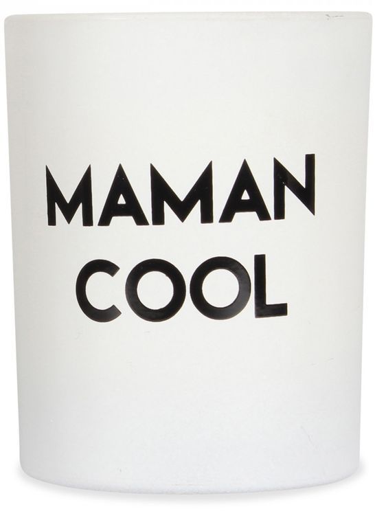 Bougie message pot verre 'Maman Cool' (D.8xH.10cm) - Photo n°3