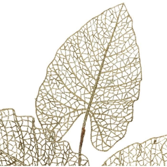 Branchage - 5 feuilles ajourées - 80 cm - Or - Photo n°2