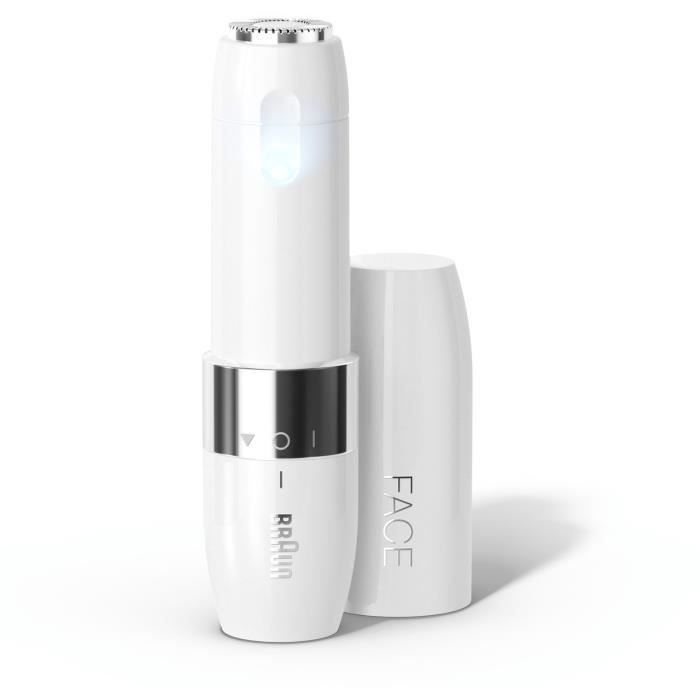 Braun Face Mini FS1000 Rasoir Visage éléctrique pour femme - Doux pour la peau - Fonction Smart Light - Blanc - Photo n°4