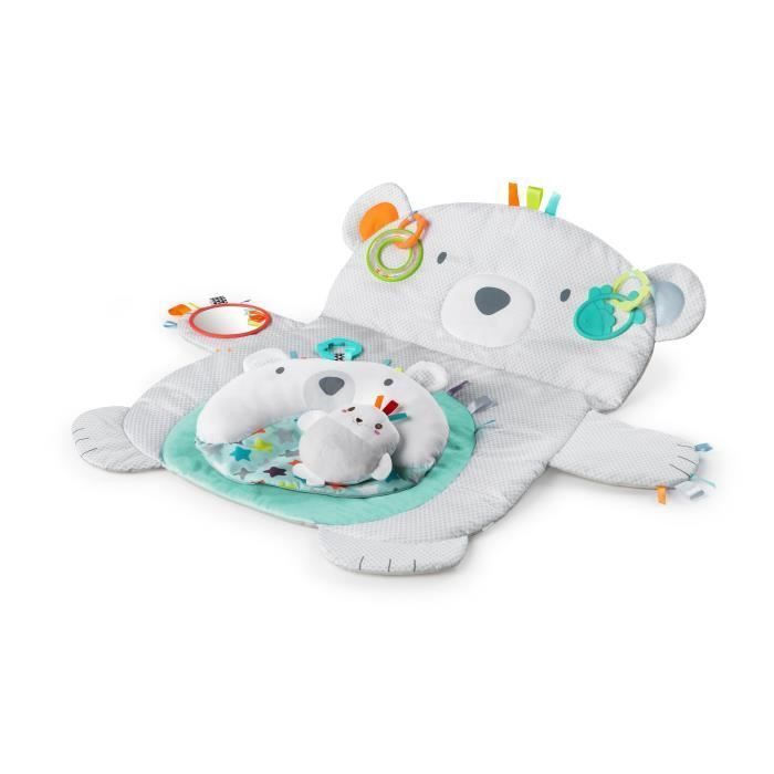 BRIGHT STARTS Tapis d'éveil Ours Polaire Tummy Time Prop & Play - Photo n°1
