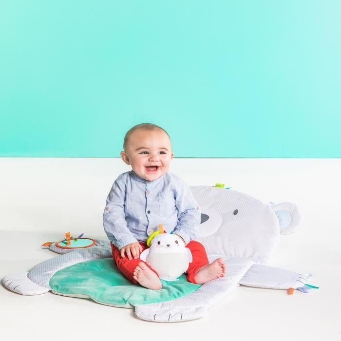 BRIGHT STARTS Tapis d'éveil Ours Polaire Tummy Time Prop & Play - Photo n°2