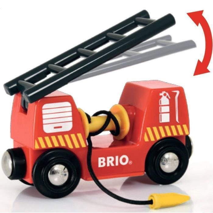 Brio World Camion de Pompiers Son et Lumiere - Accessoire son & lumiere Circuit de train en bois - Ravensburger - Des 3 ans - 33811 - Photo n°5