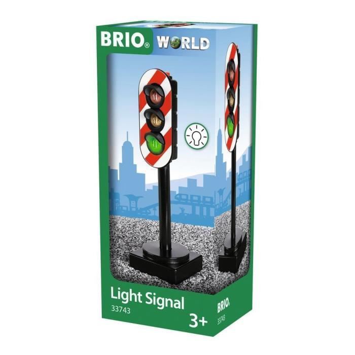 Brio World Feux Tricolores Lumineux - Accessoire pour circuit de train en bois et voiture - Ravensburger - Mixte des 3 ans - 33743 - Photo n°1