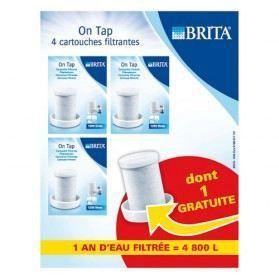 BRITA Pack 4 cartouches pour filtre sur robinet ON TAP - Photo n°1