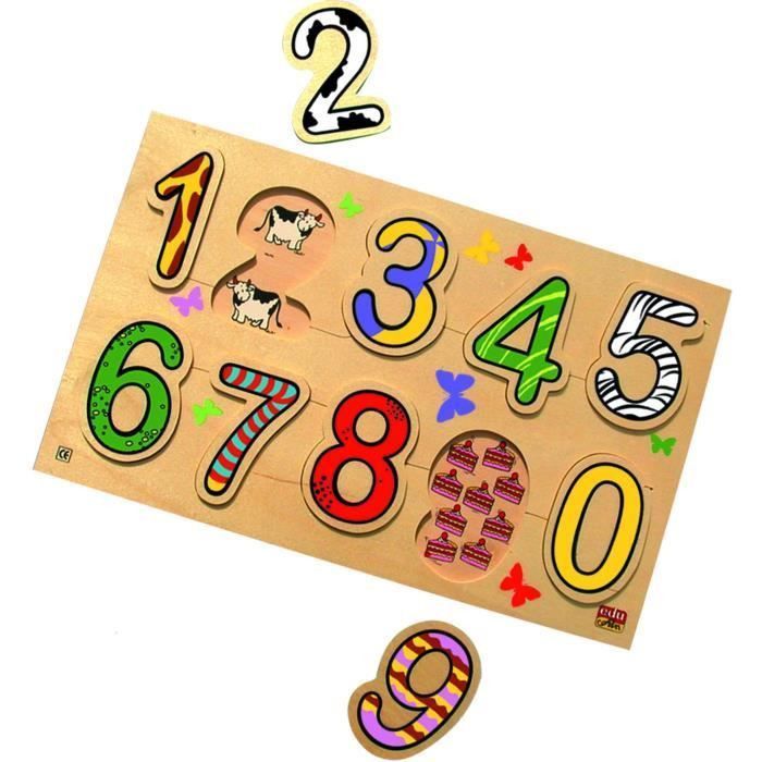 BSM Jeu d'encastrement Puzzle chiffres et quantités - Mixte - Livré a l'unité - Photo n°1