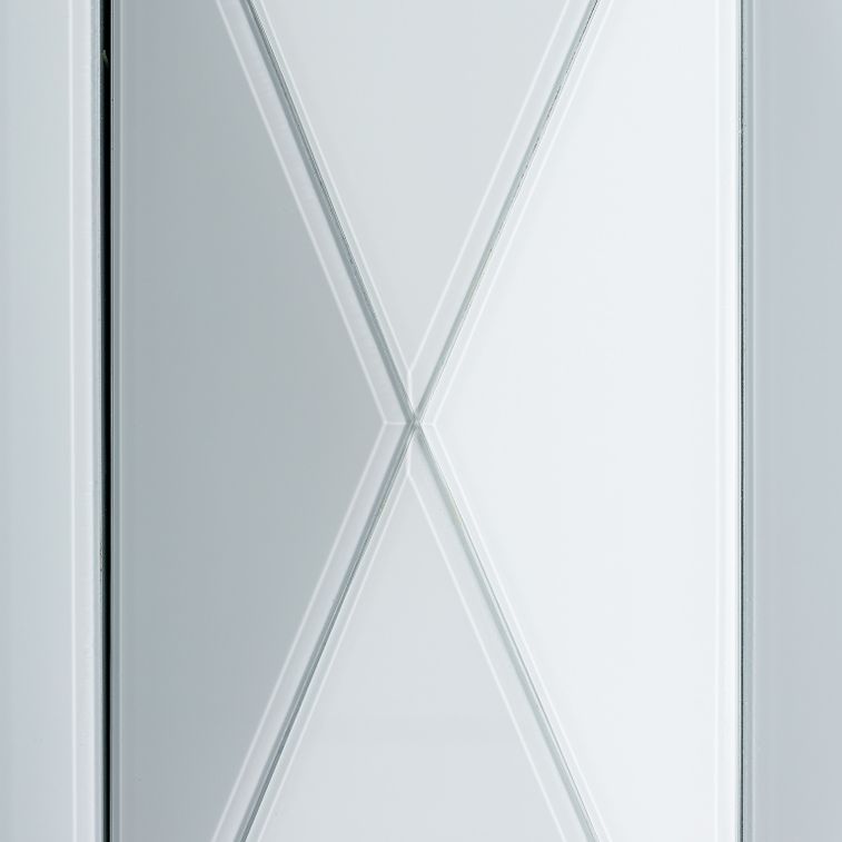 Buffet design 4 portes verre blanc et acier doré Kize 180 cm - Photo n°5