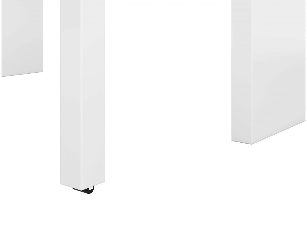 Bureau extensible blanc avec 2 tiroirs Karel 99 cm - Photo n°2